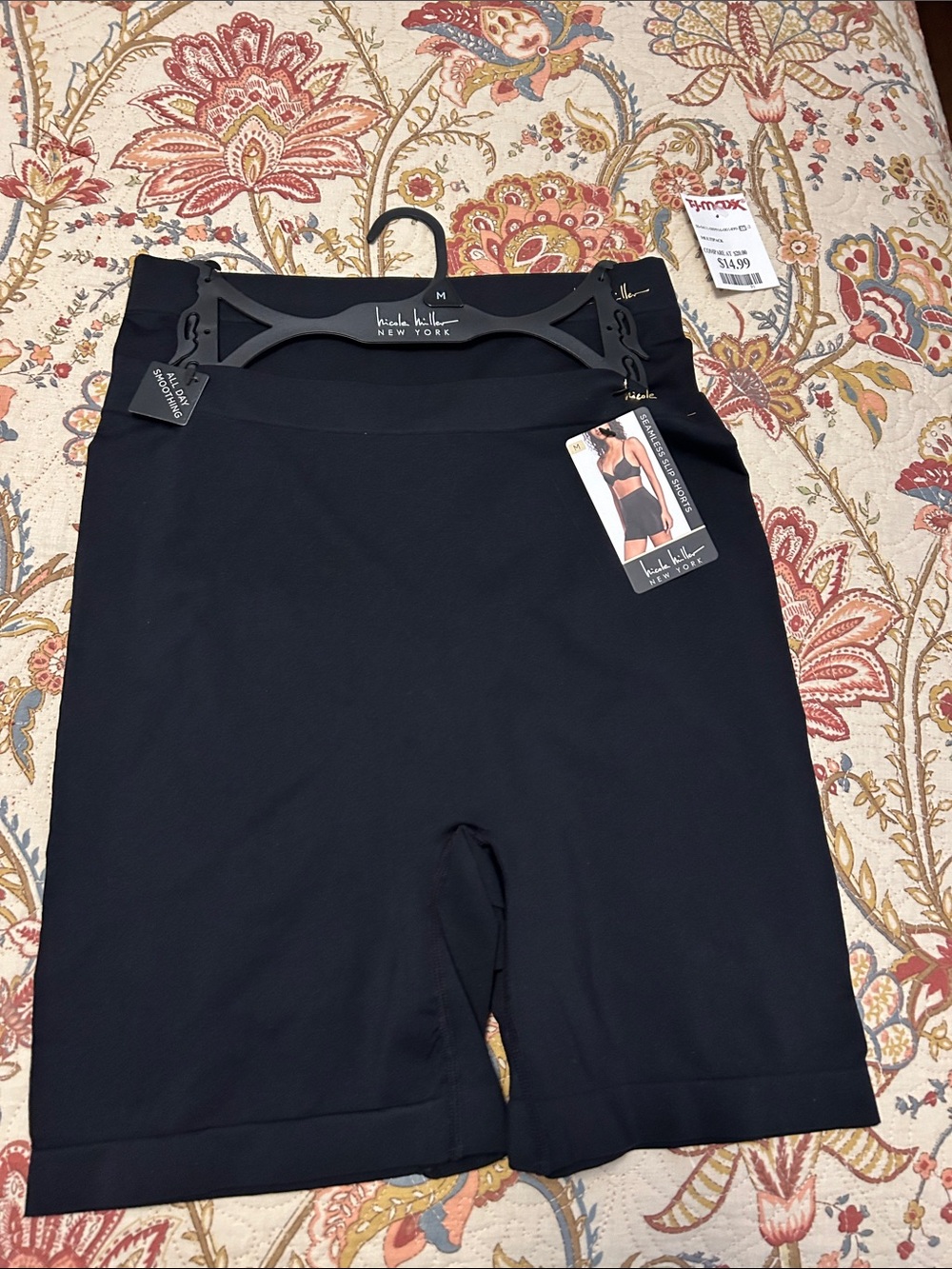 Nicole Miller Black Seamless Slip Shorts